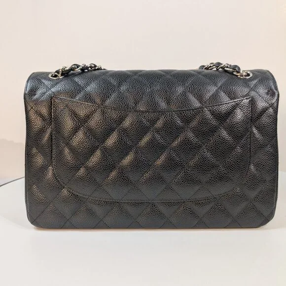 Chanel Black Caviar Classic Jumbo Double Flap Bag - Picture 4 of 16